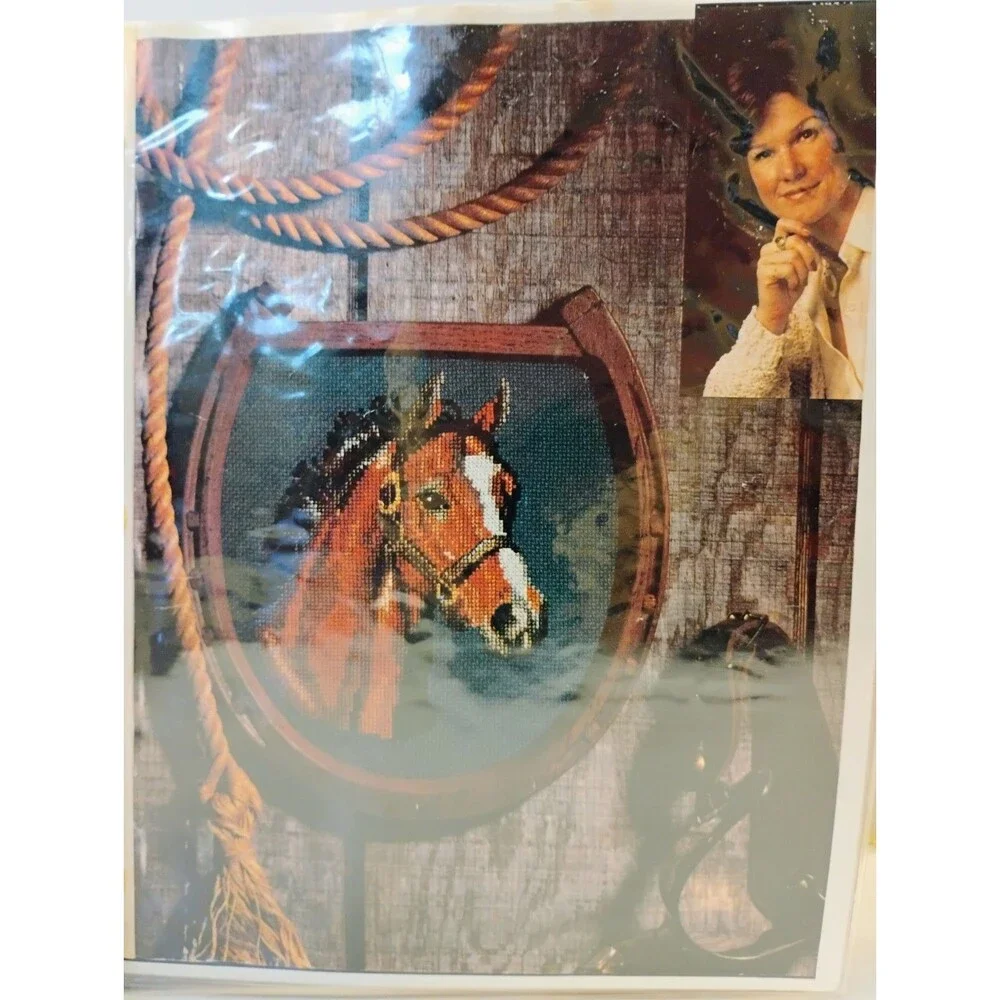 Vintage Cross Stitch Patterns Estate Binder Lot Southwest Native American Garden
